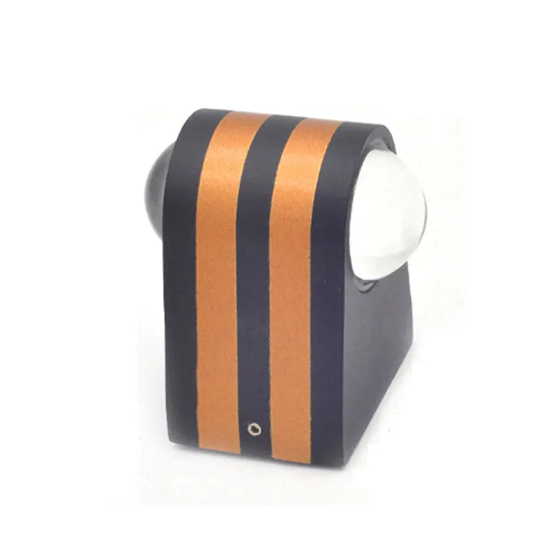 applique murale moderne led noir or rayures horizontales ip65 résistanteextérieur vis fixations