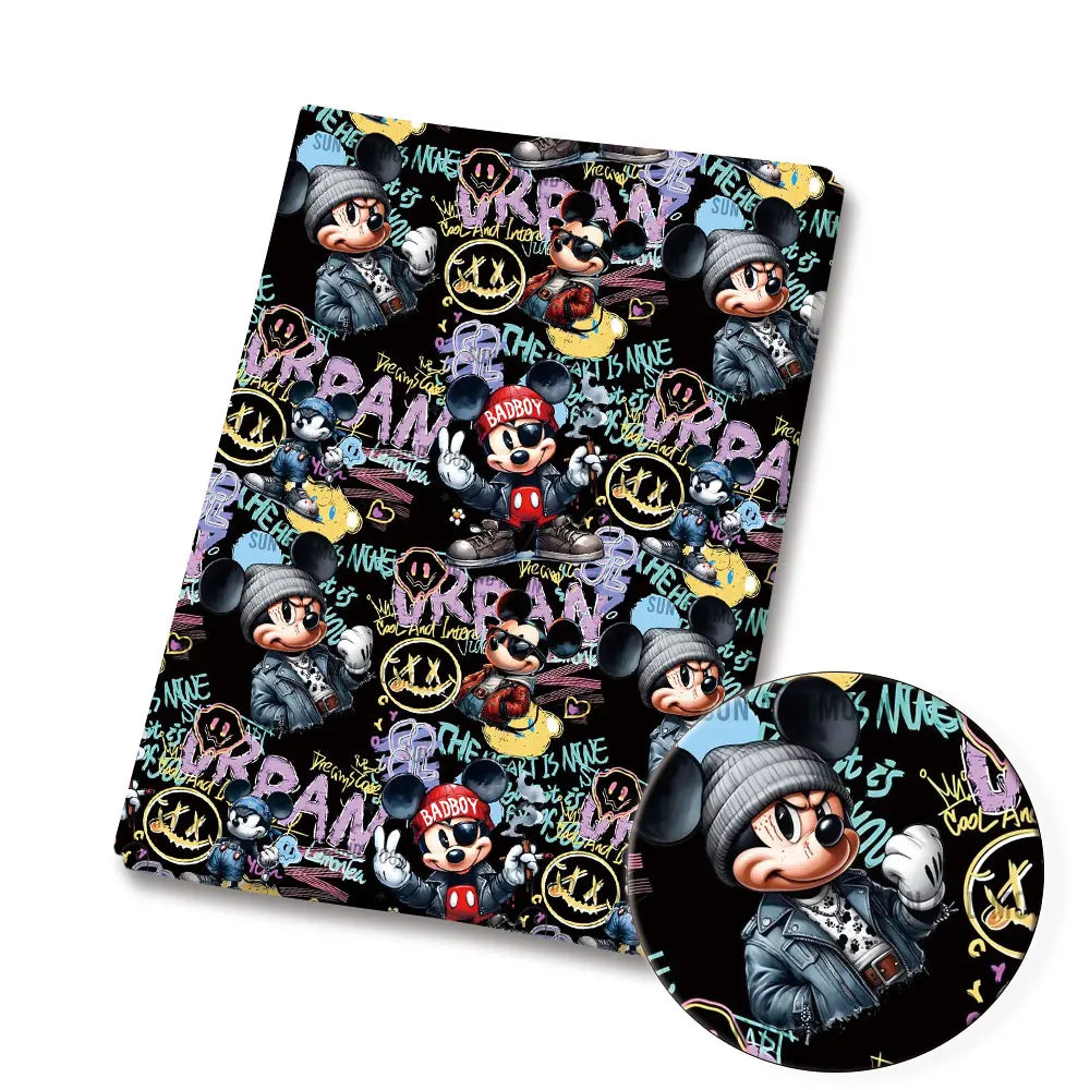 tapis patchwork personnages dessins animés toy story disney princess lion king mickey mouse bleu