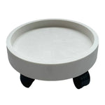 plateau fleurs rotatif roulettes moderne gris blanc marron diamètre 22cm 36cm