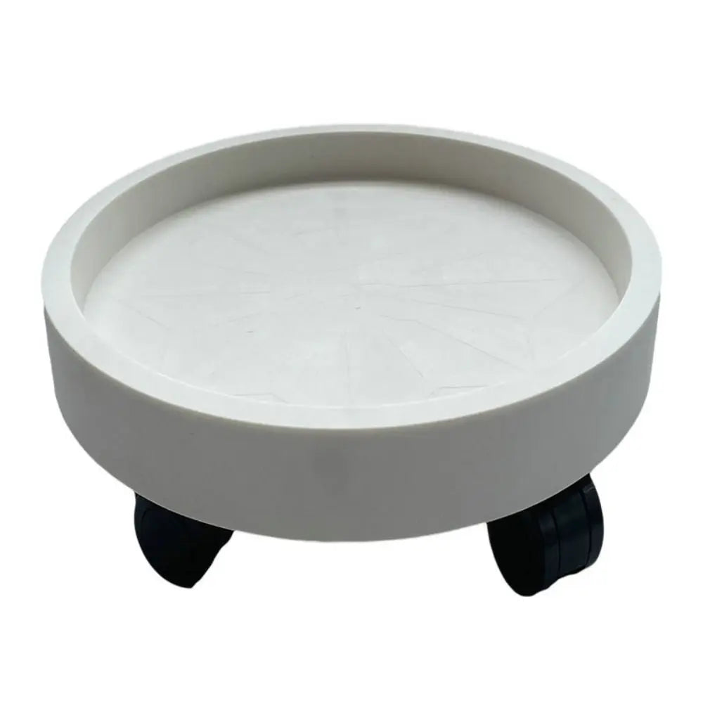 plateau fleurs rotatif roulettes moderne gris blanc marron diamètre 22cm 36cm