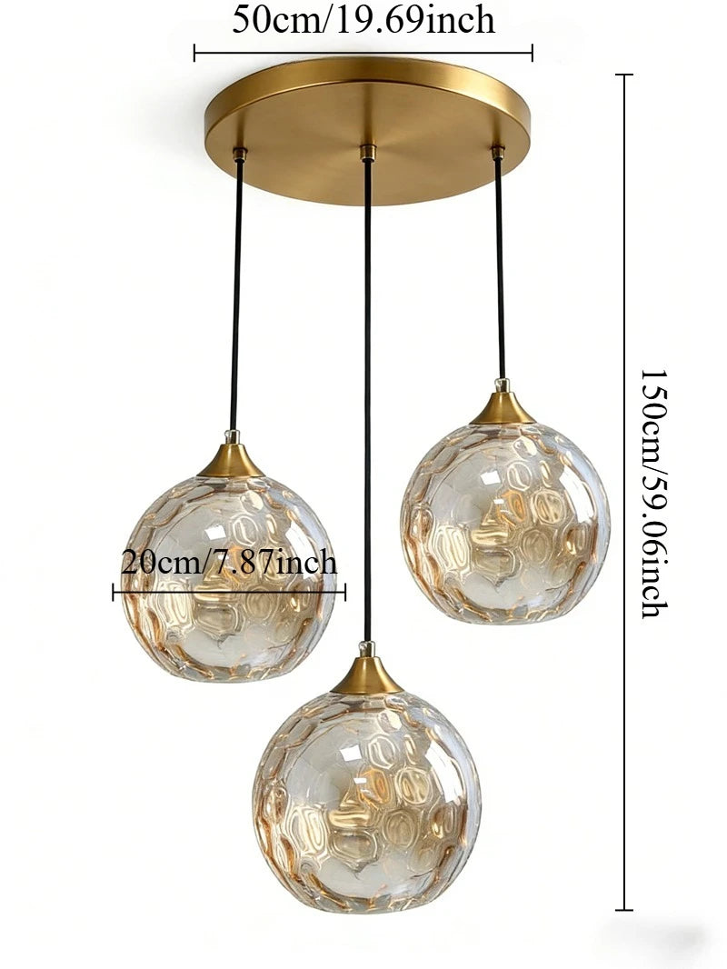 Suspension lumineuse moderne bleu clair vert foncé texture ondulée élégante chambre salon