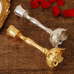 bougeoirs or argent ornements floraux classique baroque décoration intérieure support bougie nouveau post moderne