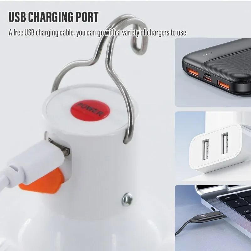 lampe led portable camping rechargeable ip55 360 degrés dimmable blanc froid