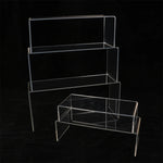 étagères transparentes modernes supports racks stockage protection film transparentes
