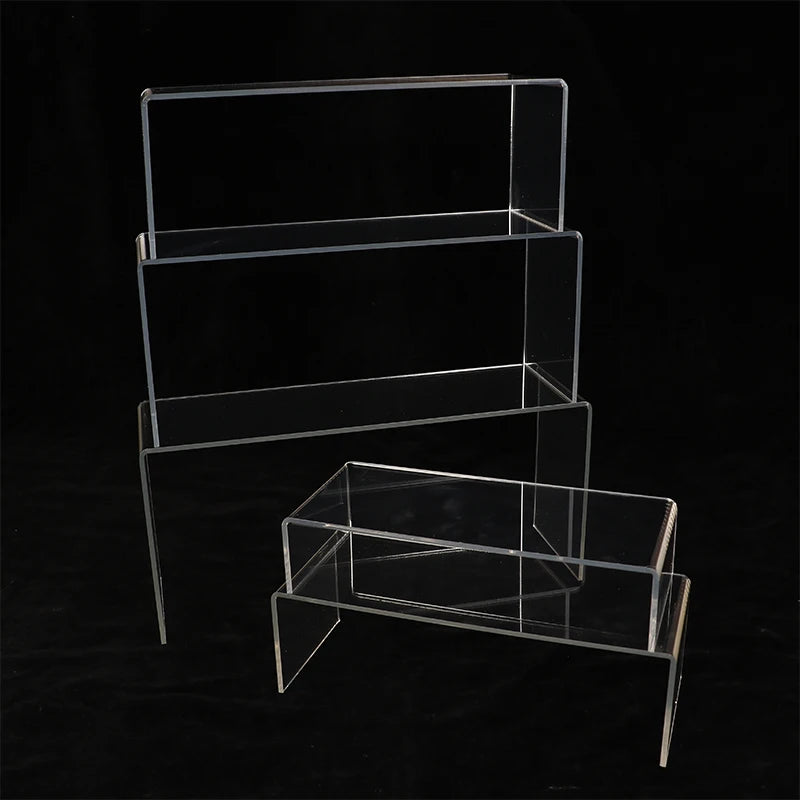 étagères transparentes modernes supports racks stockage protection film transparentes