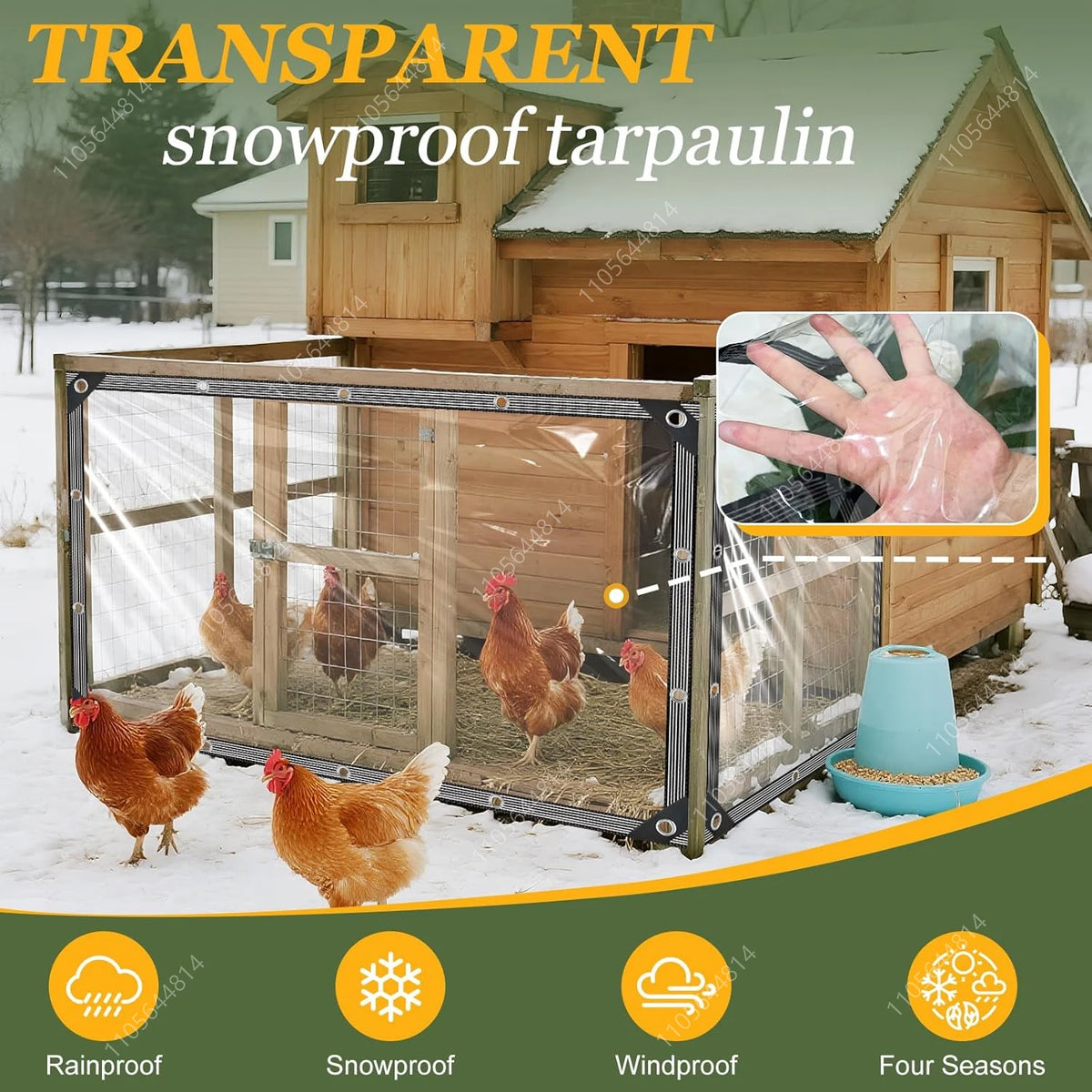 tissu imperméable transparent moderne protection uv résistant l'eau patio jardin 200x200cm 300x300cm