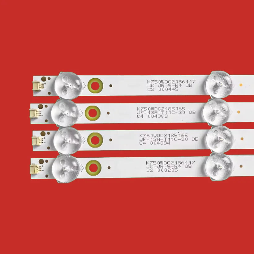 bande led 730mm blanc points noirs rouges moderne connecteurs dorés 3v
