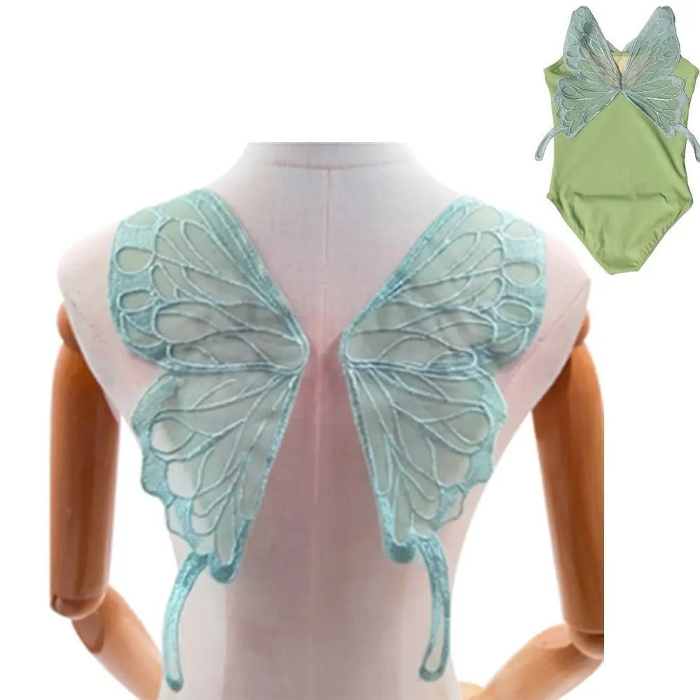 Ailes papillon violet noir bleu rose vert marron adhésif fantaisie déguisement polyester