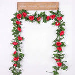 guirlande florale artificielle rose blanc mariage anniversaire baby shower décoration romantiqueintérieur
