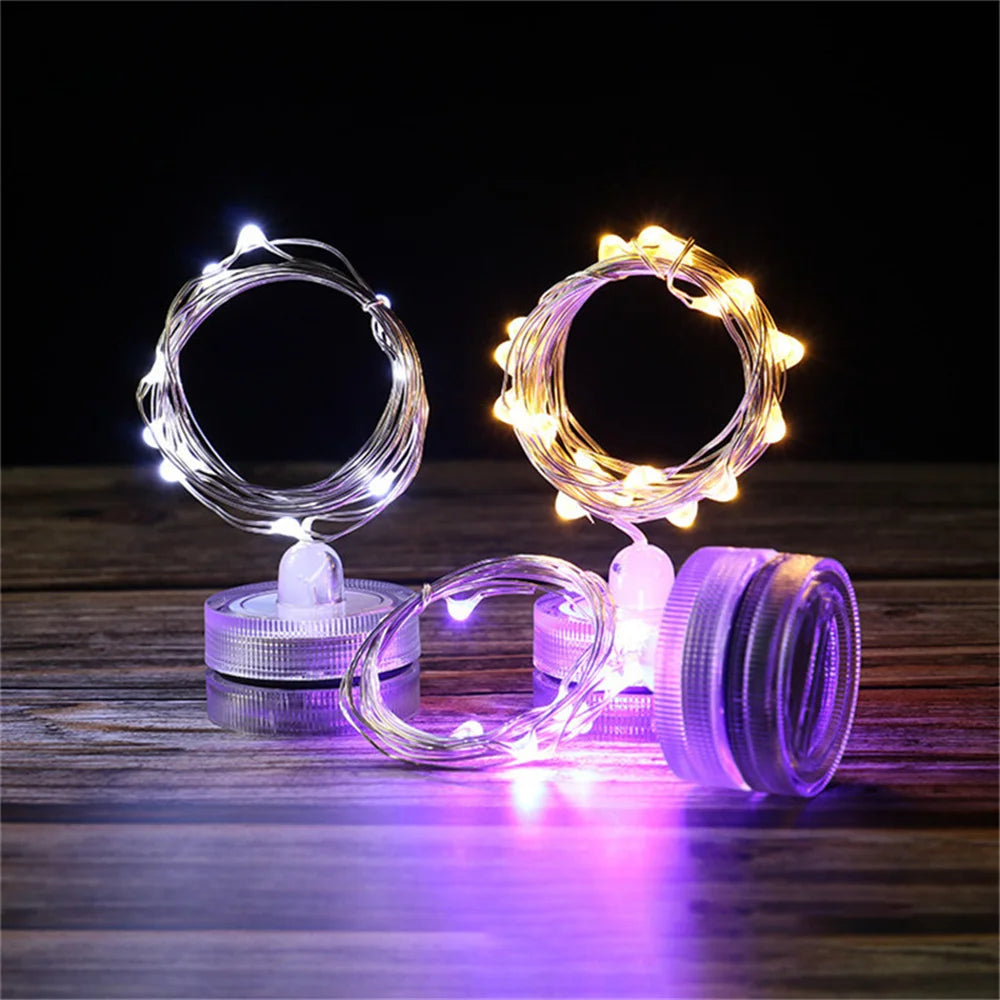 guirlande lumineuse fil cuivre led blanc multicolore moderne décoration noël mariage suction