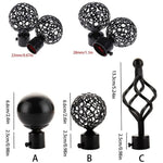 boules rideau moderne perforées noir blanc accessoires voilures fixations différentes tailles inclusées