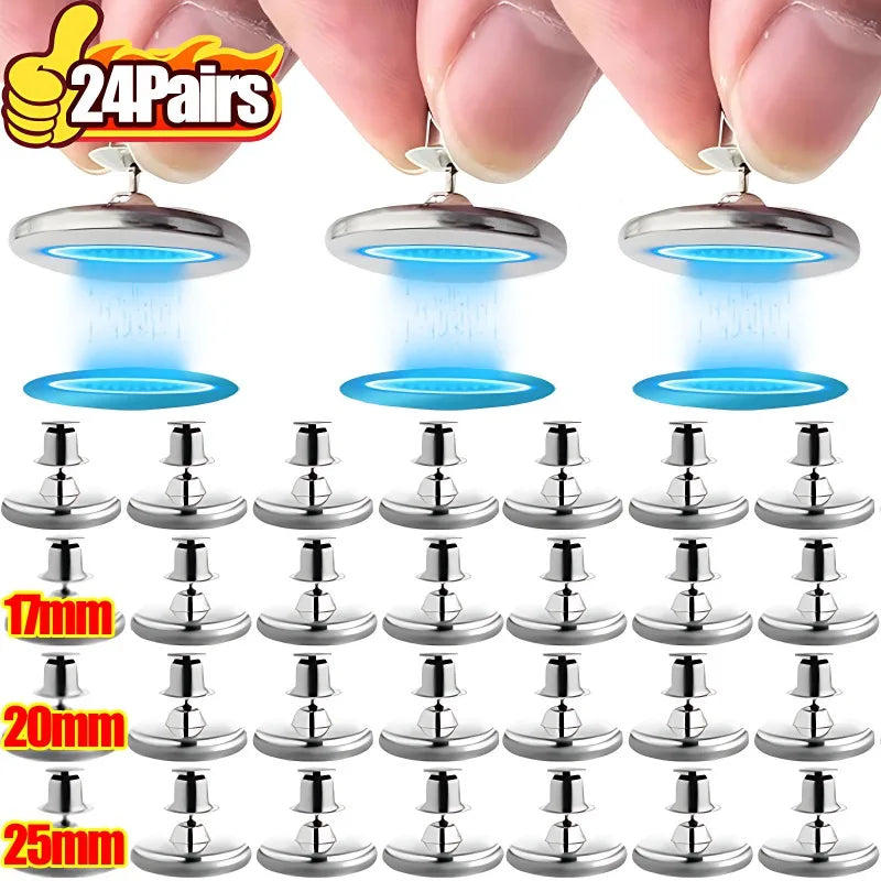 aimants doubles adhésifs argentés modernes 17mm 20mm 25mm opaques détachables rideau fermeture lumière
