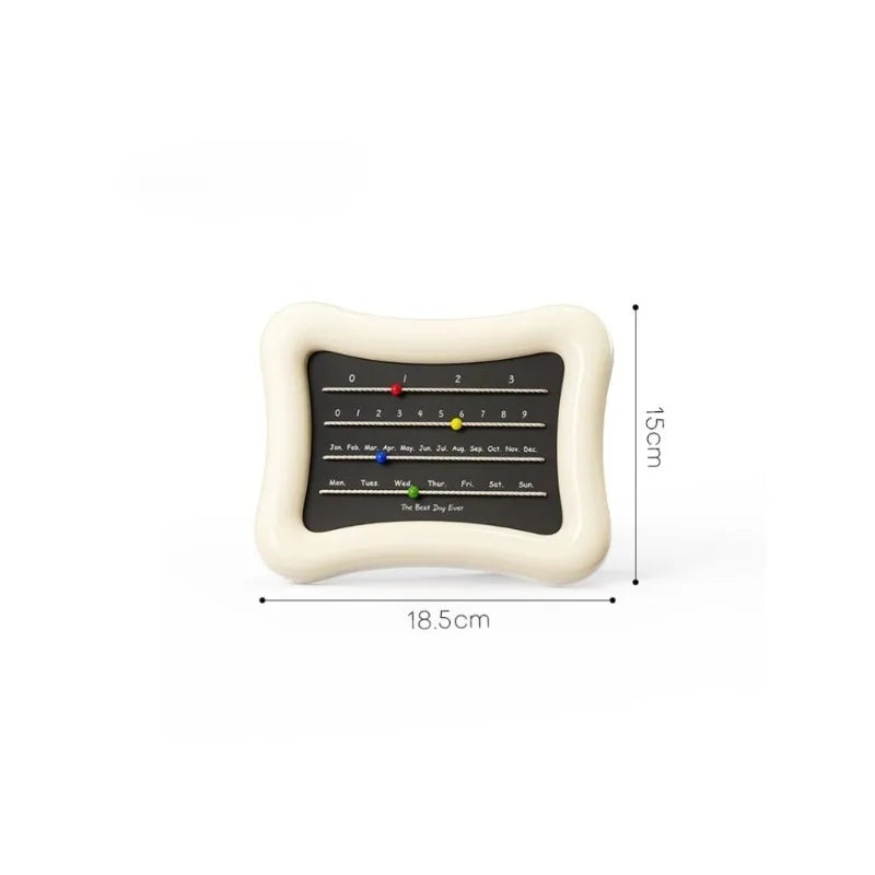 calendrier mural moderne colorées mois jours adhésif opaque plastique noir beige
