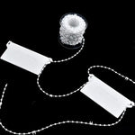 chaîne rideau blanches moderne 10m clips plastique 20 pièces 89mm