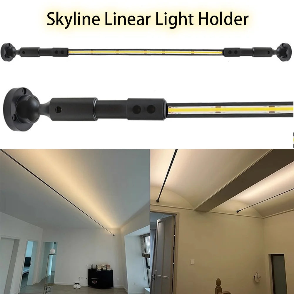 bande led support acier blanc noir moderne salon vis fixations 1m 2m 3m 5m