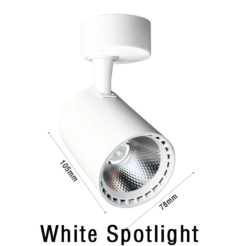 éclairage rail spot lumineux led noir blanc moderne télécommande 16 couleurs acier poli.gca