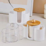organisateur cosmétique transparent moderne brosse lingettes éponge rangement maquillage portable salle bain
