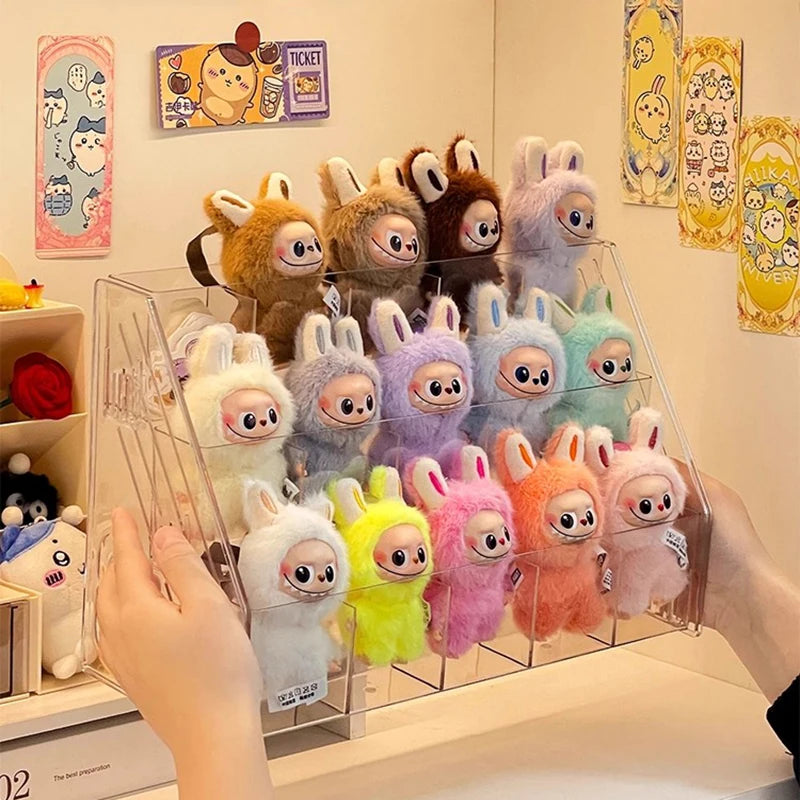 porte clés mignon animaux peluche douce multicolore étiquettes anneau métallique cartoon enfantsDecorationInterieur