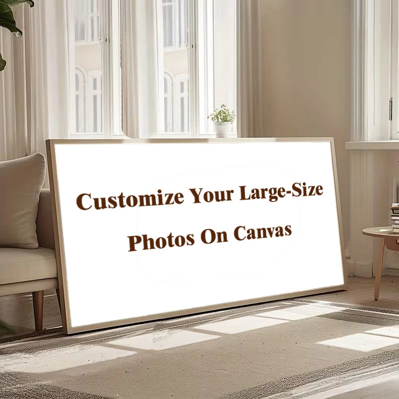 toile peinture moderne sans cadre blanc grande taille décoration intérieure affiche mariage famille horizontal