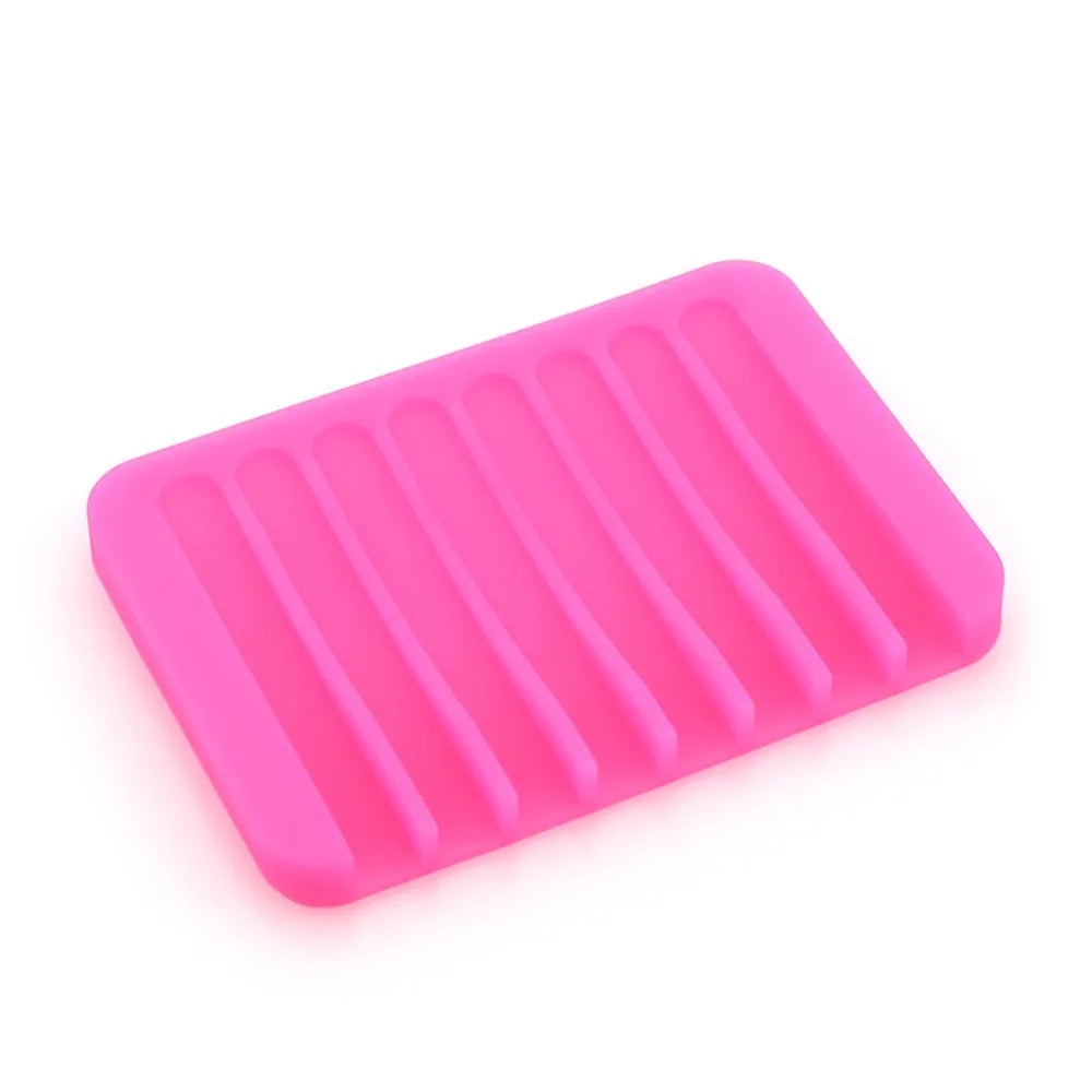support savon silicone couleur rose moderne pratique antibactérien cuisine salle bain