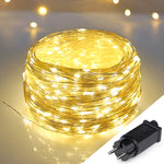 guirlande lumineuse led extérieure imperméable 100m 1000leds blanc chaud multicolore filaments fins moderne