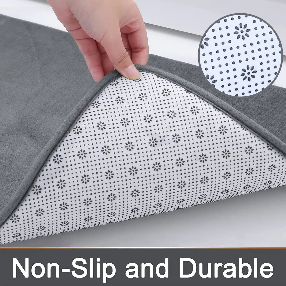 tapis bain gris noir marron microfiber antidérapant moderne doux salle bain cuisine