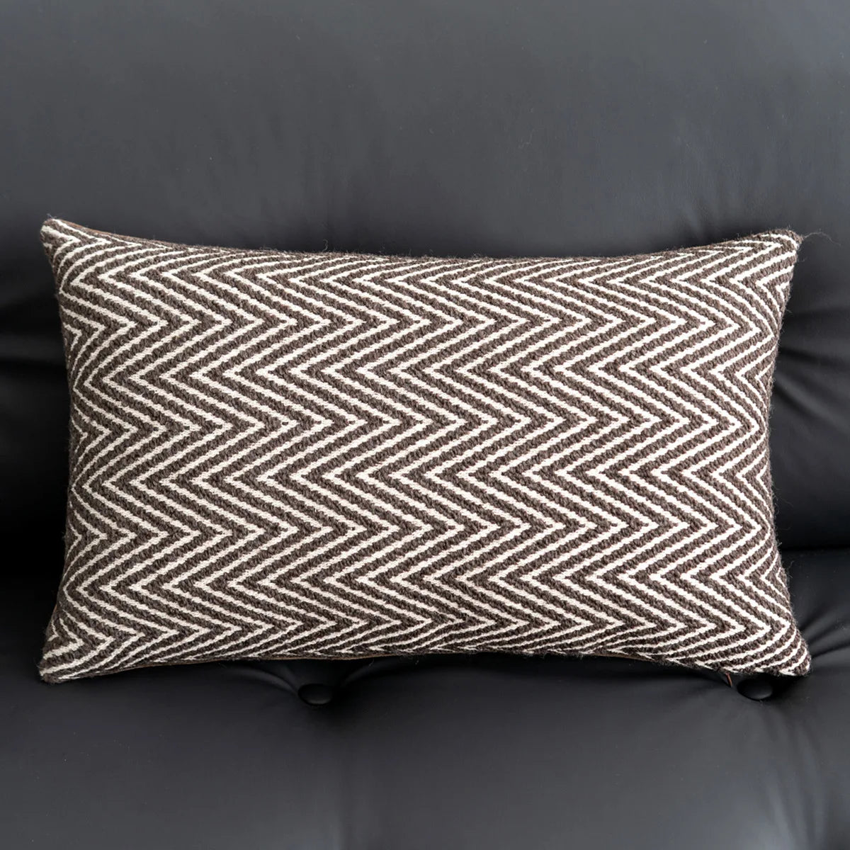 housse coussin polyester géométrique beige marron nordique contemporain adhésif tassel decoration intérieur voiture