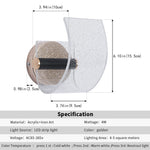 Lampes murales LED transparentes modernes effet paillettes cuisine salle manger