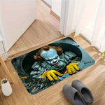 tapis sol extérieur halloween clown mains jaunes bleu gris noir résistant decoration porte chambre