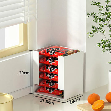 organiseur rangement blanc moderne compartiments neutres opaques stockage cuisine masques textiles nourriture multifonction