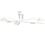 suspension lumineuse moderne industrielle led fer noir blanc toucher interrupteur