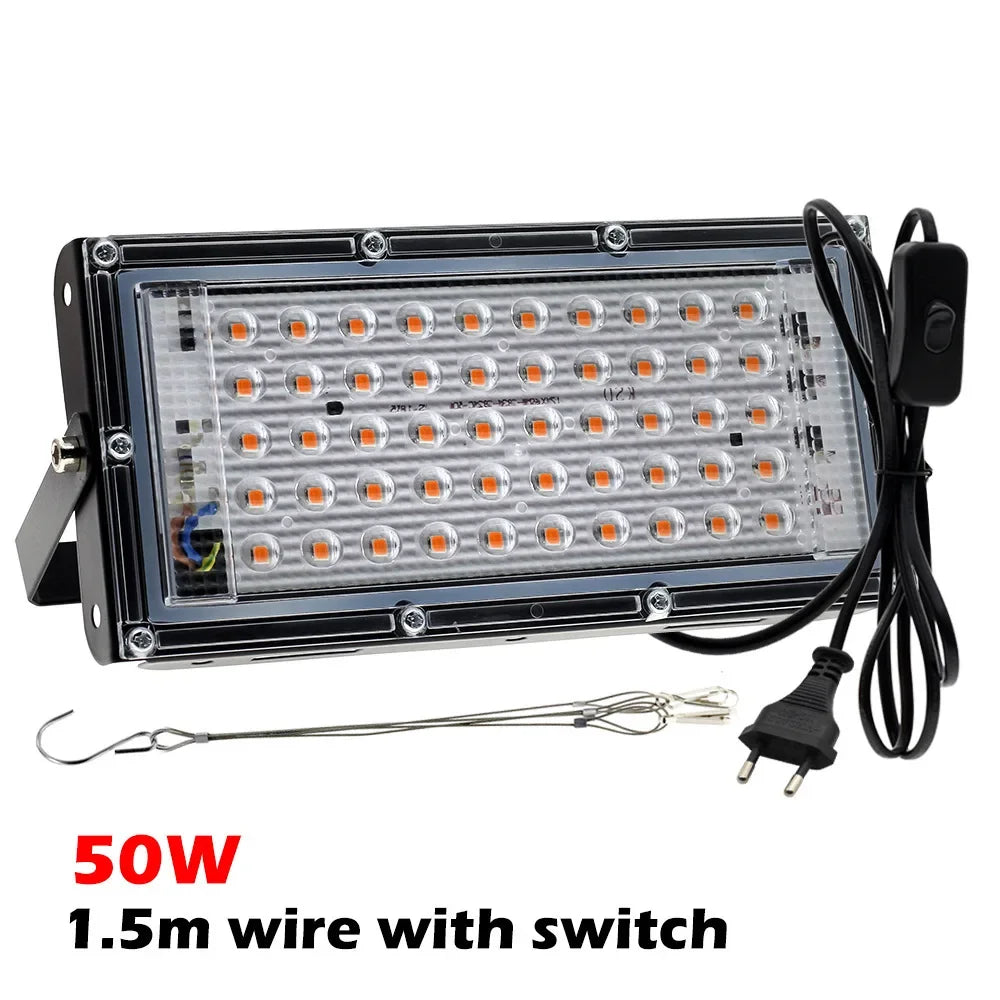 lampe croissance led full spectrum 50w 100w 200w 300w noir clips moderne