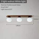 plafonniers modernes trois ampoules led bois naturel lumière blanche minimaliste