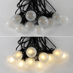 guirlande lumineuse solaire extérieure 24V LED filament ambre transparent moderne vintage clips noirs