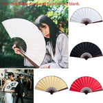 éventail pliant 10 pouces blanc rouge noir classique rayures clips double face