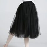 jupe tutu blanc noir classique danse polyester tulle élastique mi mollet juniorSizeMode