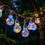 guirlande solaire transparente led multicolore decoration exterieure jardin fête mariage