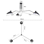 lampe suspension moderne noire dorée fixations vis incluant ampoule câble électrique