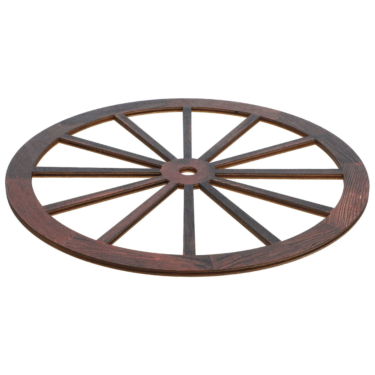 décoration murale roue chariot bois vintage rustique ornement mur art western nostalgie