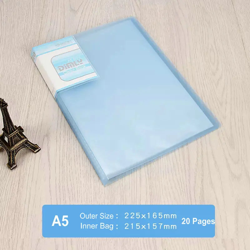 classeur transparent pvc a5 b5 organiseur documents scolaire scolaire moderne violet