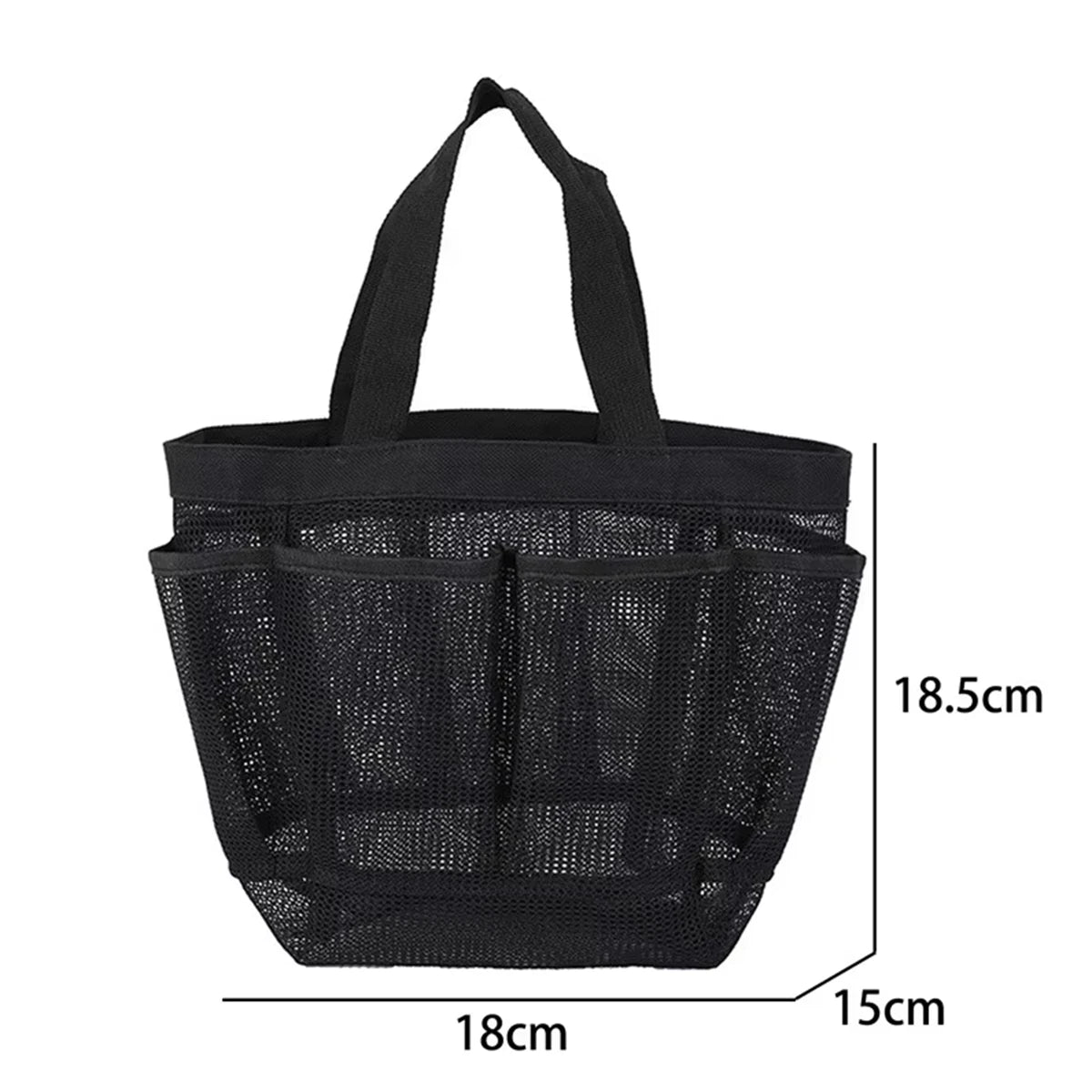 sac toilettage polyestère filet transparent noir rose turquoise multifonction salle bain voyage camping