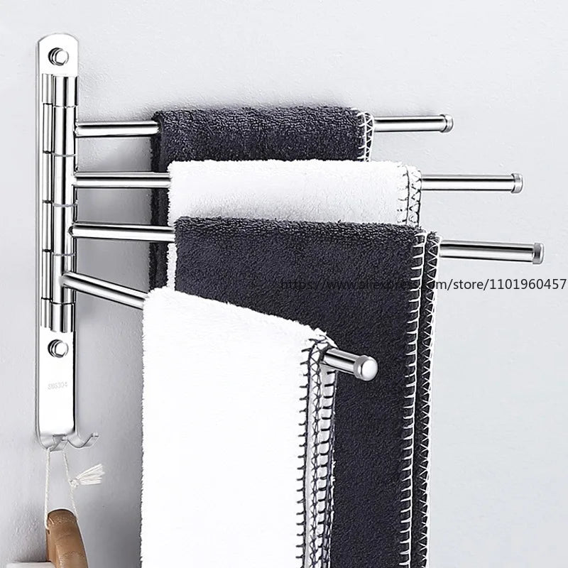 porte serviettes mural argenté noir blanc moderne serviettes coton barres horizontales vis fixe