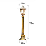 lampe sol vintage métal bronze noir led ip65 extérieure classique