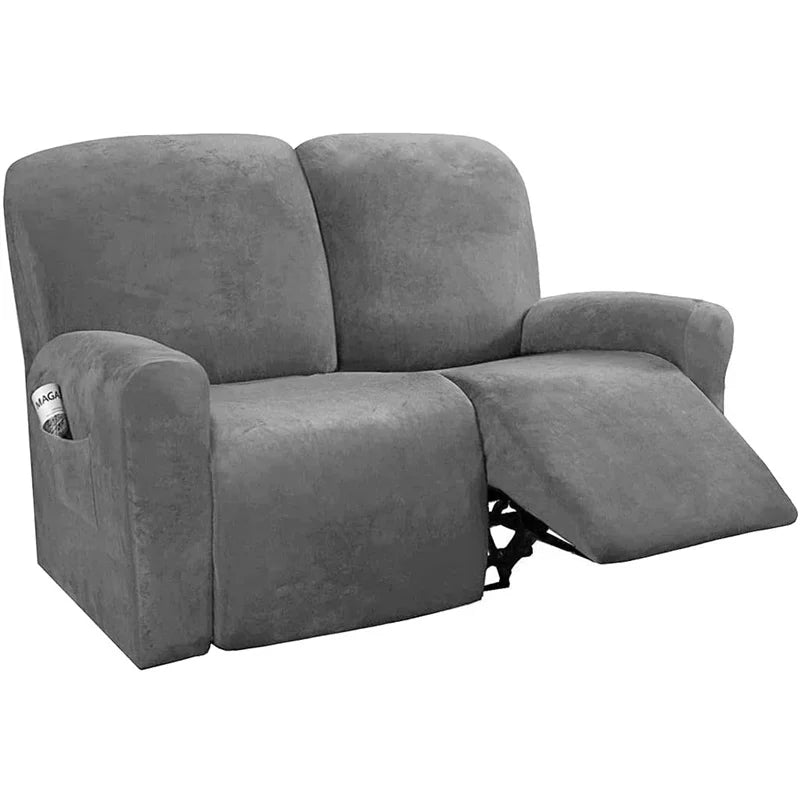 housses canapé relax velours machine lavable moderne rose clair gris bleu marron vert foncé