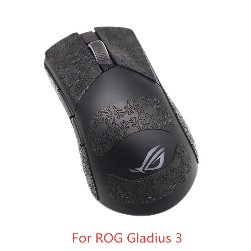 autocollants antiderapants noirs motif geometrique souris gaming rog gladius deux trois