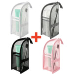 organisateur voyage toile maille eva imperméable cordon serrage brosse dents rasoir crèmes bouteille parfum
