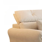 canapé lit moderne blanc corduroy oreillers multifonctionnel transformable salon