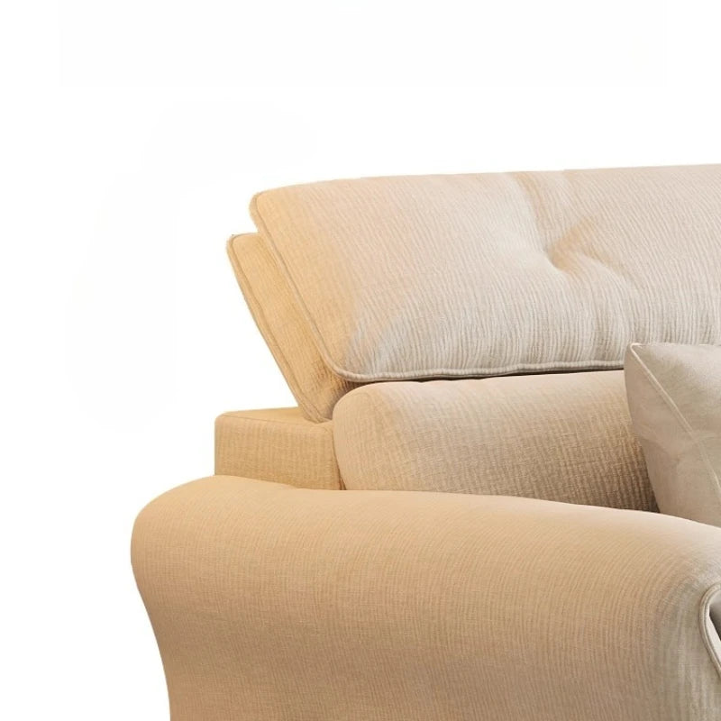 canapé lit moderne blanc corduroy oreillers multifonctionnel transformable salon
