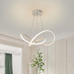 suspension lumineuse moderne minimaliste blanc marron foncé gris câbles métalliques hauteur ajustable diamètre 48cm