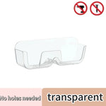porte lunettes mural adhésif transparent blanc gris moderne rangement anti pression chevet soleil
